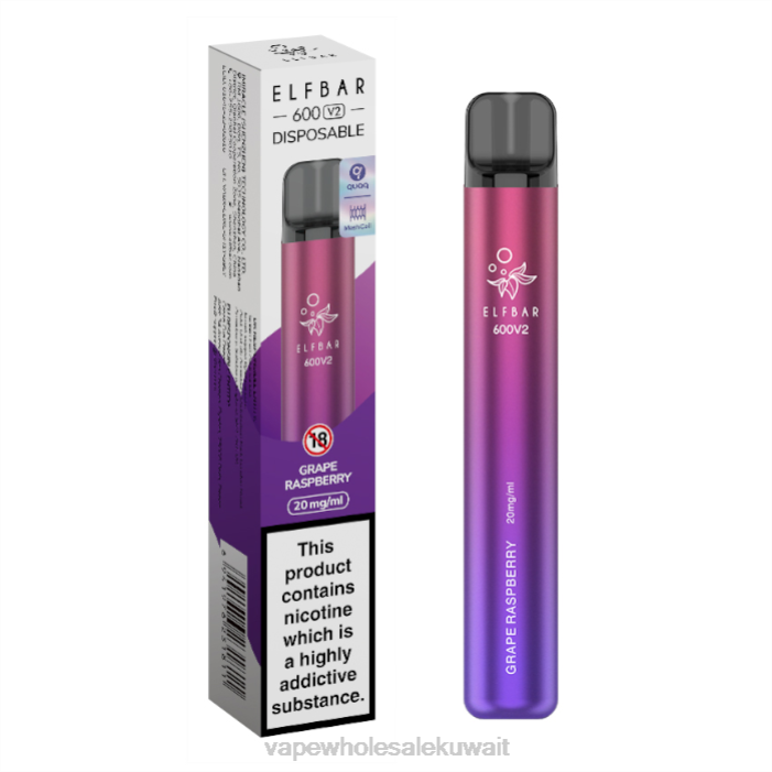 68FB285 - Vape Wholesale Kuwait توت العنب ELFBAR 600V2 20 ملغ