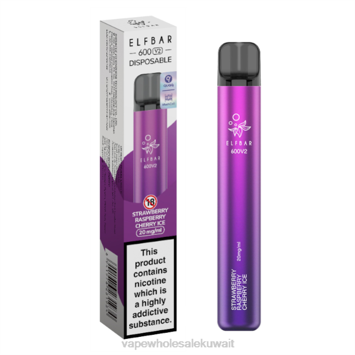 68FB296 - Vape Wholesaler الفراولة، التوت، الكرز، الجليد ELFBAR 600V2 20 ملغ