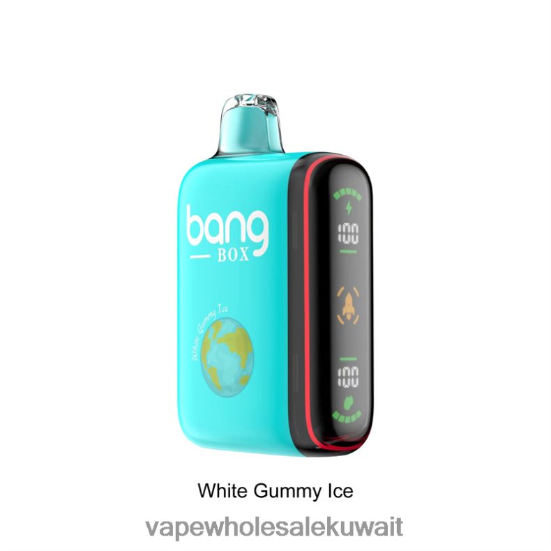 السجائر الالكترونية في الكويت - Bang Box 9000-18000 نفث عرض الطاقة الذكي جليد غائر أبيض TZP22830