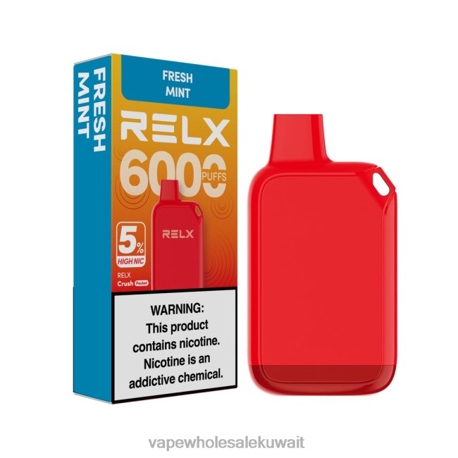 شراء Vape بالجملة - RELX Crush Pocket 6000 5% نيكو عالية نعناع طازج X8X0829