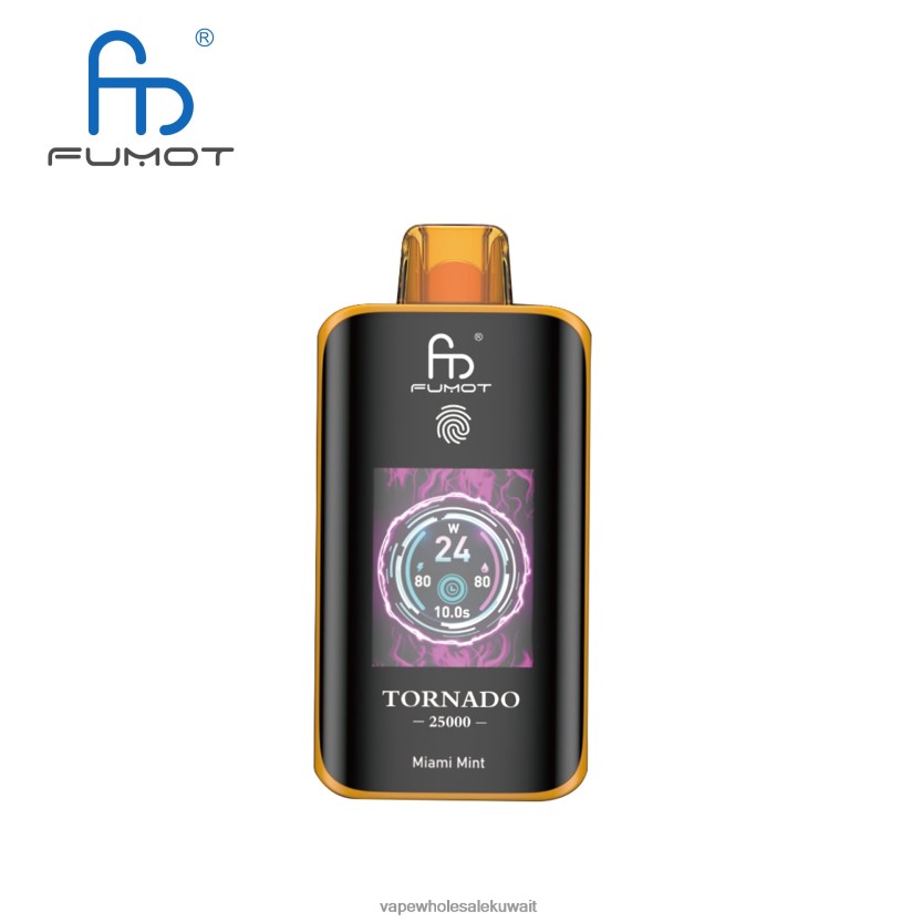 Vape بالجملة - Fumot Tornado 25000 سيجارة يمكن التخلص منها ميامي النعناع 8P80VD8