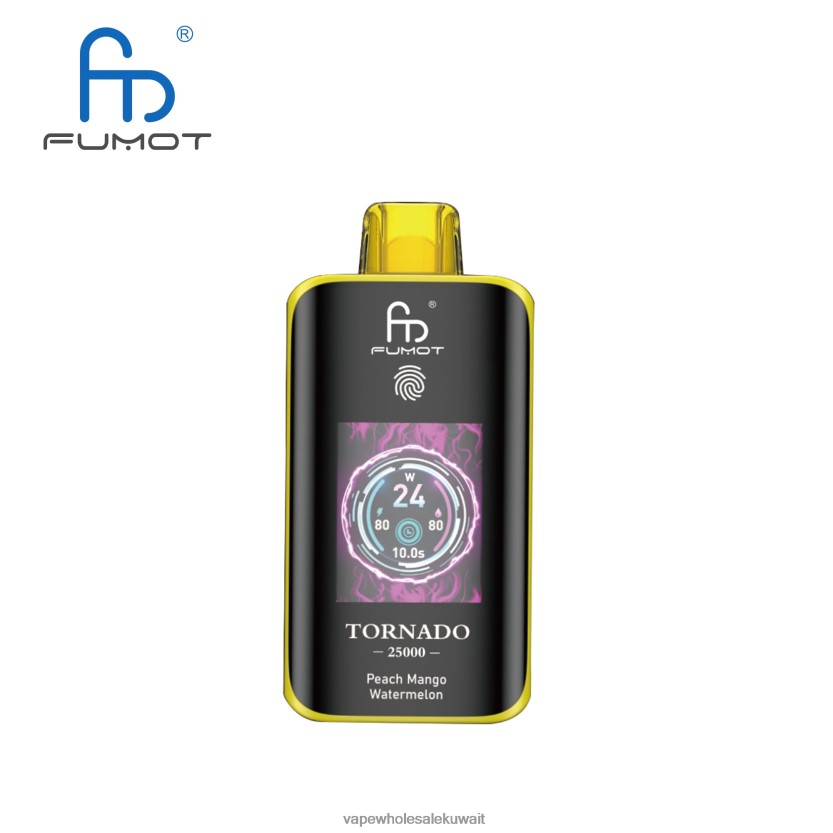 شراء Vape بالجملة - Fumot Tornado 25000 سيجارة يمكن التخلص منها الخوخ والمانجو والبطيخ 8P80VD9