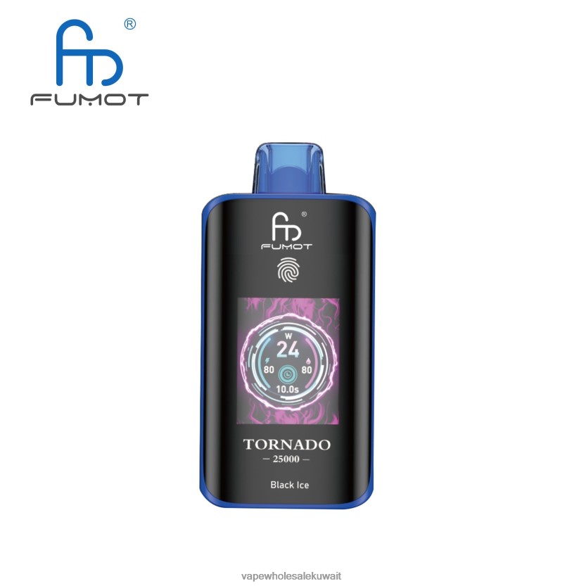 Vape Kuwait - Fumot Tornado 25000 سيجارة يمكن التخلص منها الجليد الأسود 8P80VD2
