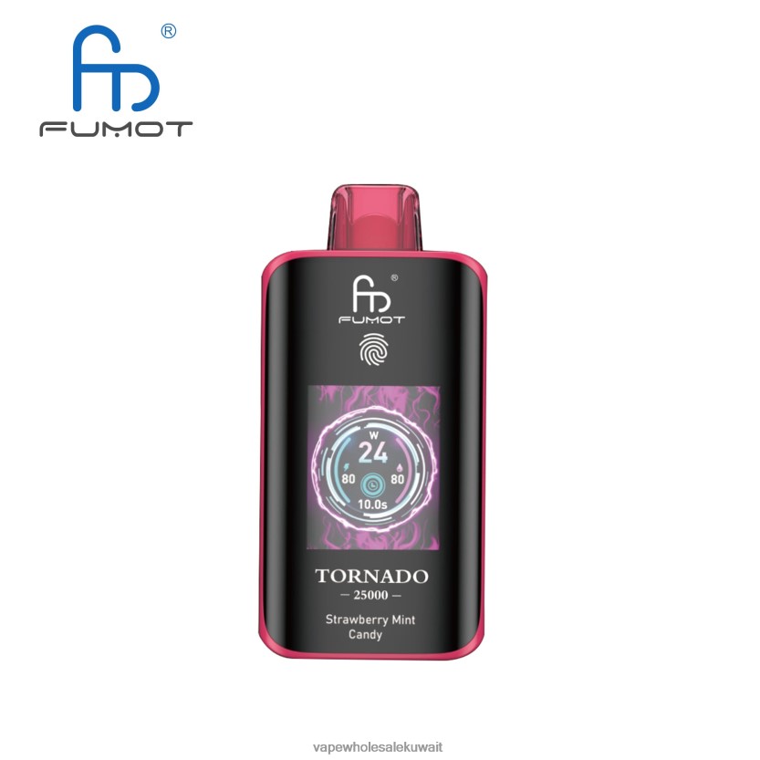 Vape Store - Fumot Tornado 25000 سيجارة يمكن التخلص منها حلوى الفراولة بالنعناع 8P80VD15