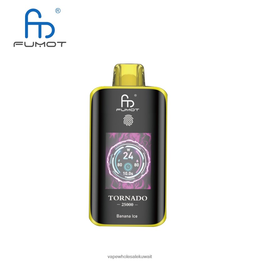 Vape Wholesale Kuwait - Fumot Tornado 25000 سيجارة يمكن التخلص منها جليد الموز 8P80VD1