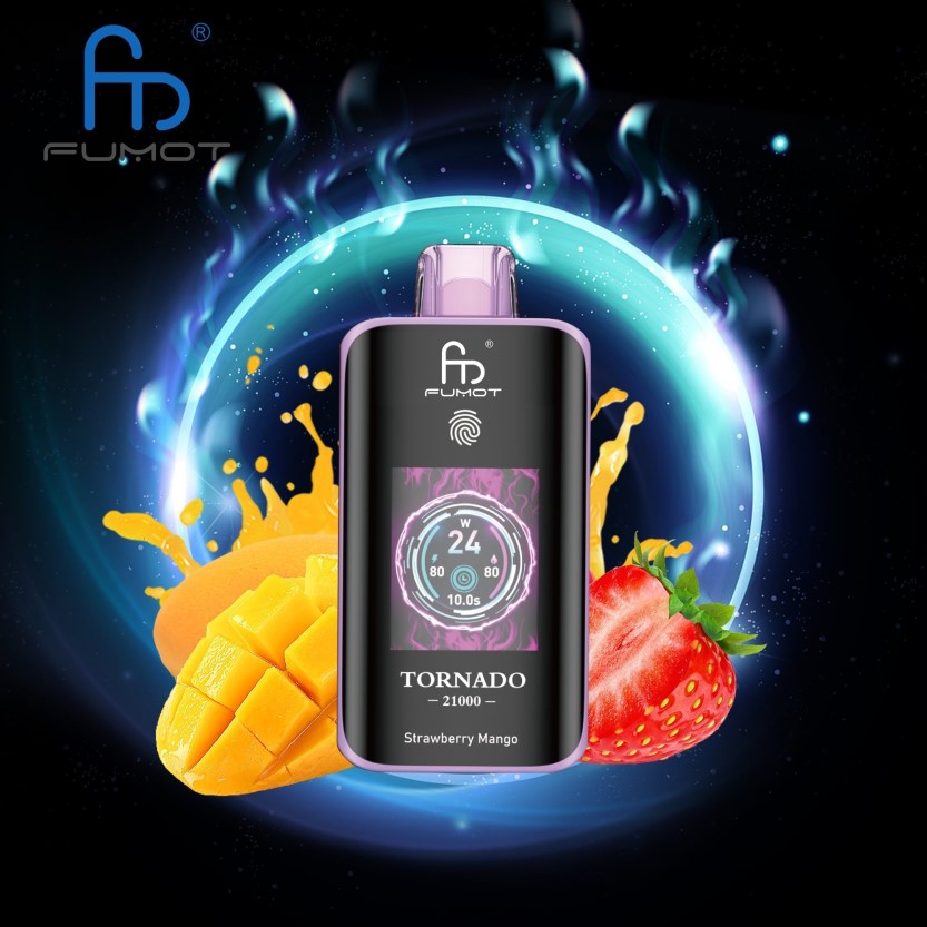 Vape Wholesale Kuwait - Fumot Tornado 25000 سيجارة يمكن التخلص منها مانجو الفراولة 8P80VD11