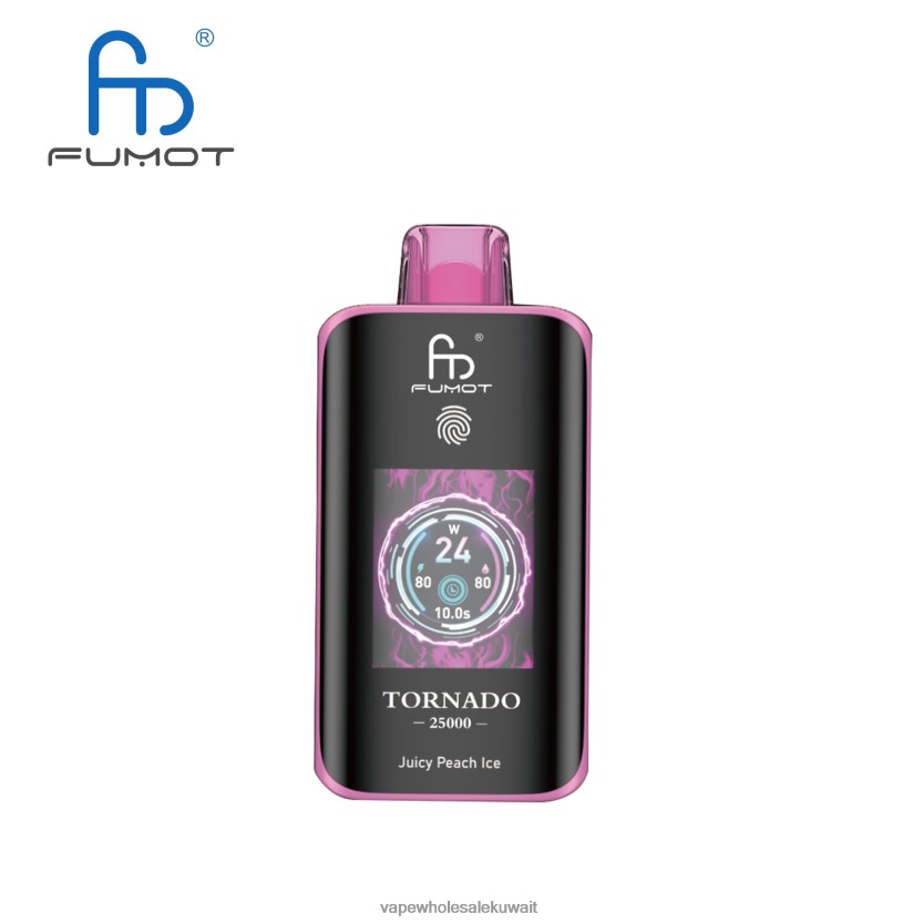 Vape Wholesaler - Fumot Tornado 25000 سيجارة يمكن التخلص منها جليد الخوخ العصير 8P80VD7